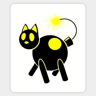 Cat Bomb - Black Sticker